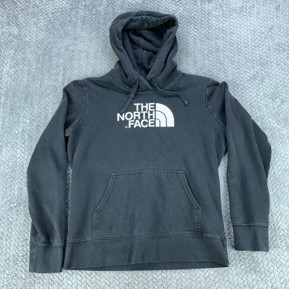 The North Face Hoodie Size Med Womens Pullover Hooded Sweatshirt Black/White